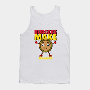 FUNNY Burger Addict Tank Top